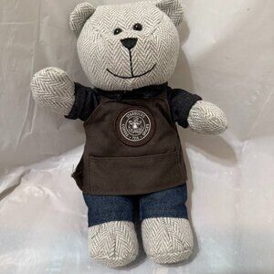 Starbucks Bearista Plush Barista Bear 12” Herringbone Apron Stuffed Toy